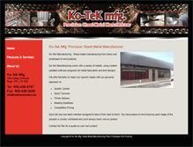Tablet Screenshot of koteksheetmetal.com
